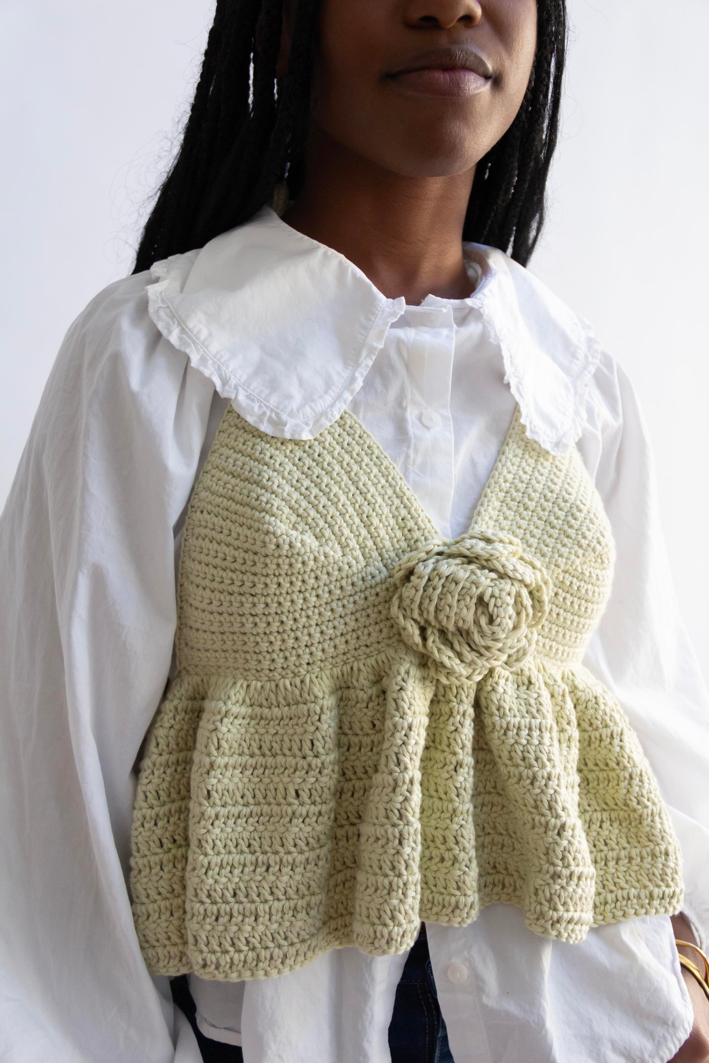 Lime Rosette Tank