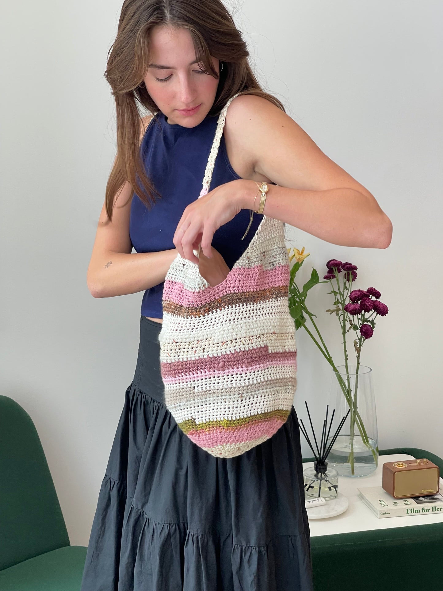 Scrap Yarn Bucket Bag